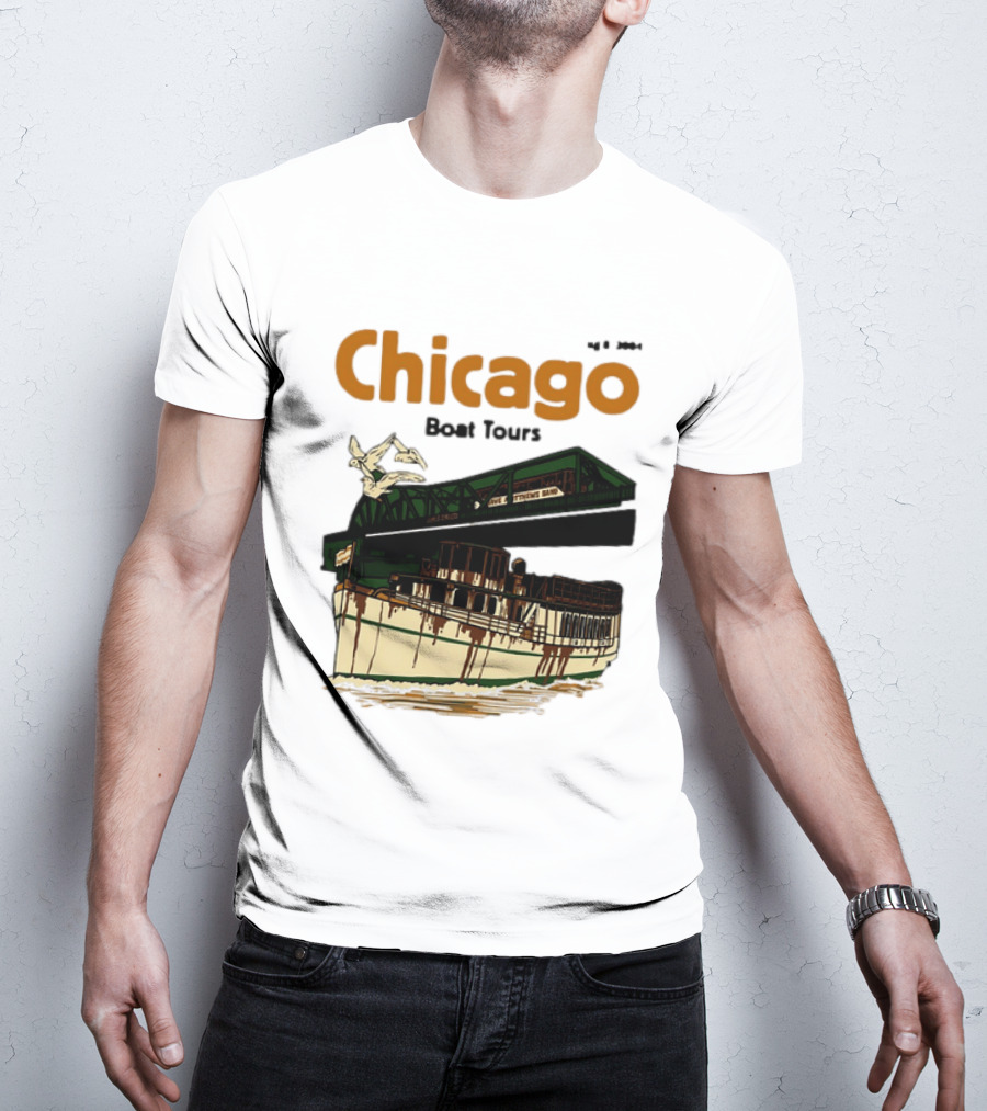 Dave Matthews Band Chicago Boat Tours August 8 2004 Vintage Concert T-Shirt