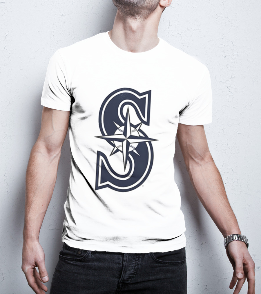 Seattle Mariners Tridents Up Compass Rose Iconography T-Shirt