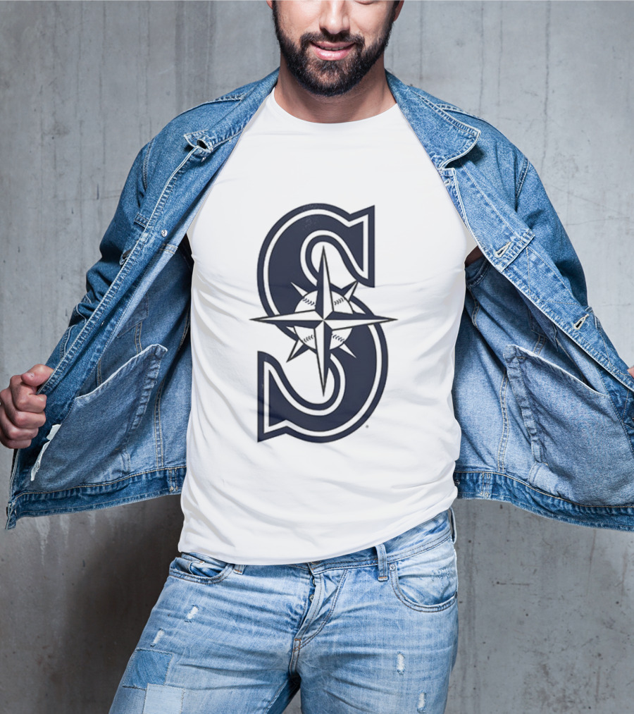 Seattle Mariners Tridents Up Compass Rose Iconography T-Shirt