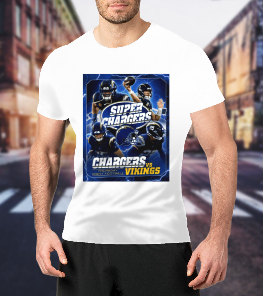Super Chargers Vs Vikings Thursday Night Football 2025 T-Shirt