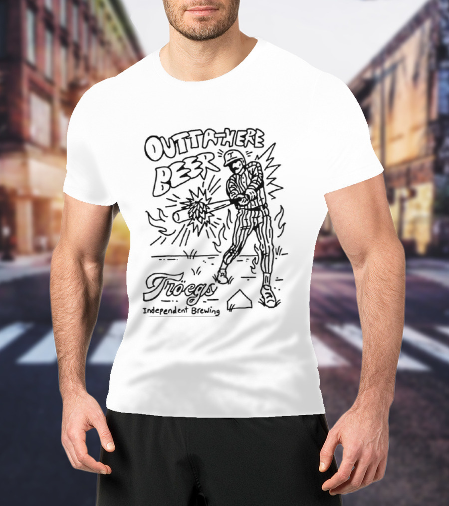 Outta Here Beer Troegs Independent Brewing Phillies Baseball T-Shirt