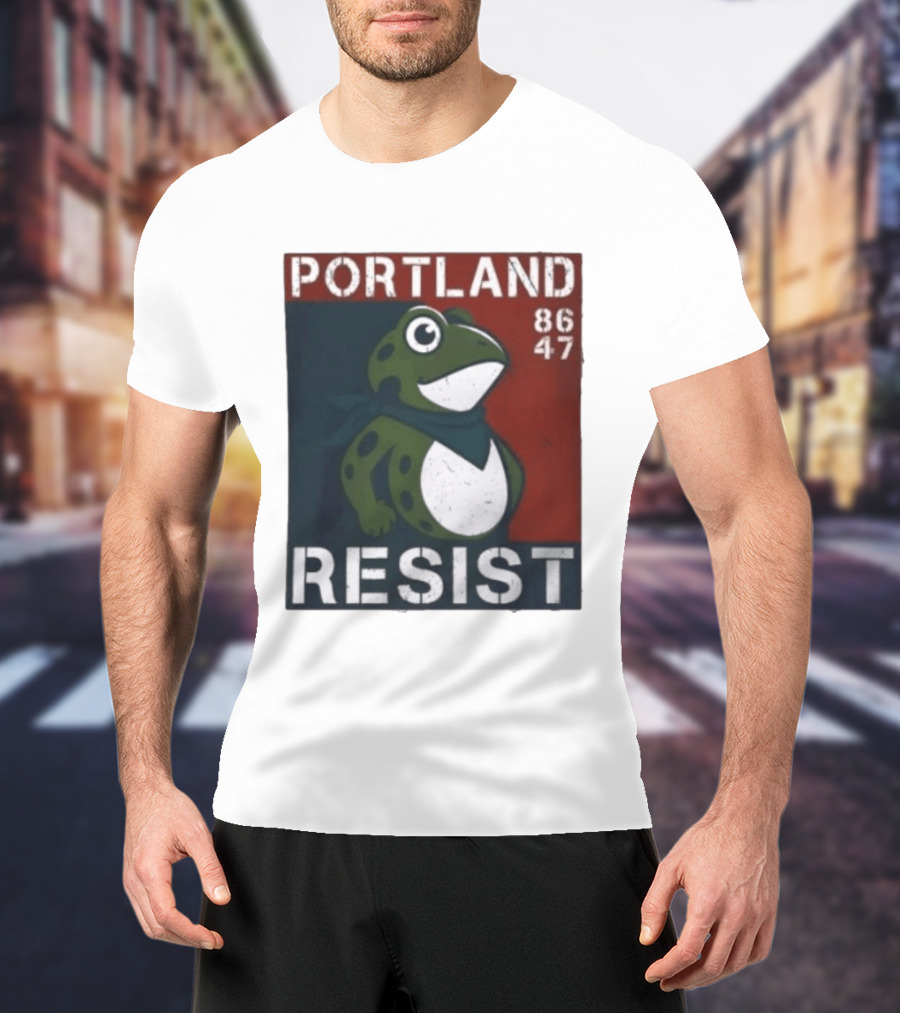 Portland Resist Frog 86 47 Protect The Frogs Trending Men T-Shirt