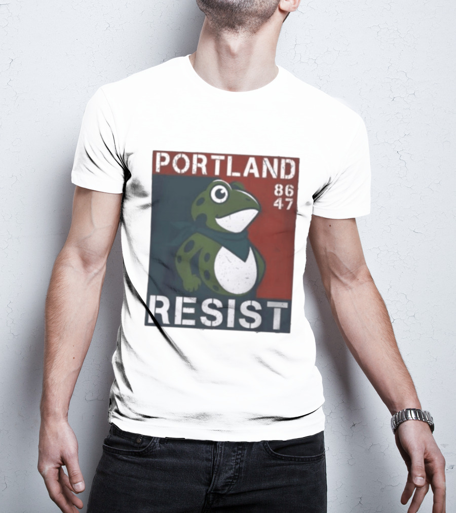 Portland Resist Frog 86 47 Protect The Frogs Trending Men T-Shirt
