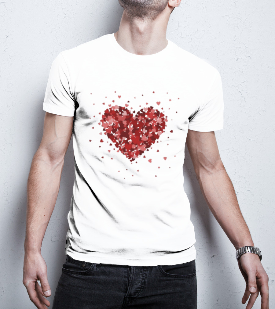 Romantic Valentine Tiny Hearts Xoxo Love T-Shirt