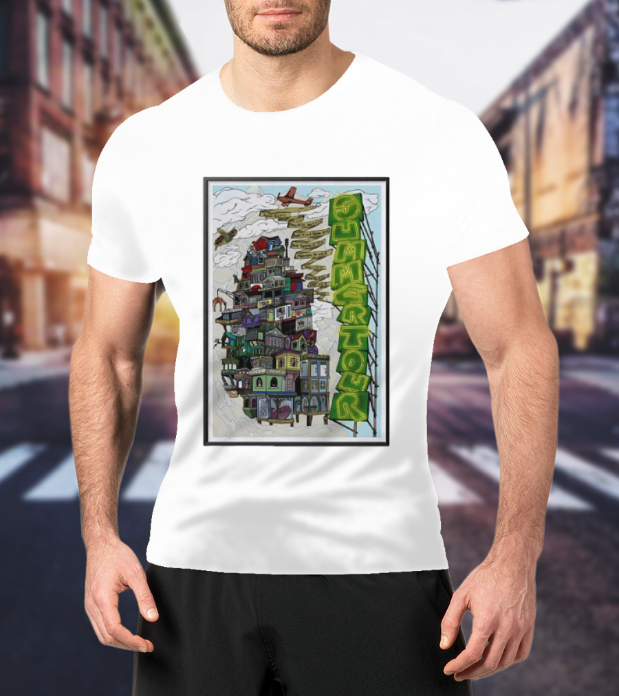 Phish Summer Tour 2025 With Signposts And Plane T-Shirt