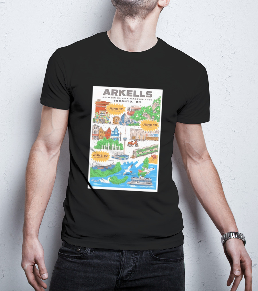 Arkells Between Us City Takeover 2026 Toronto ON June 17 18 19 Lee Palace History Roy Thomson Hall Venue Dates Streetcar CN Tower Green Spaces T-Shirt