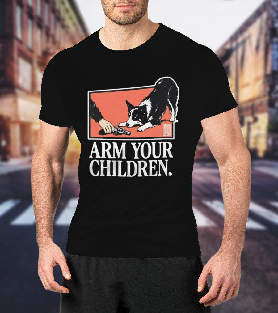 Arm Your Children Brandon Gone Over Dog T-Shirt