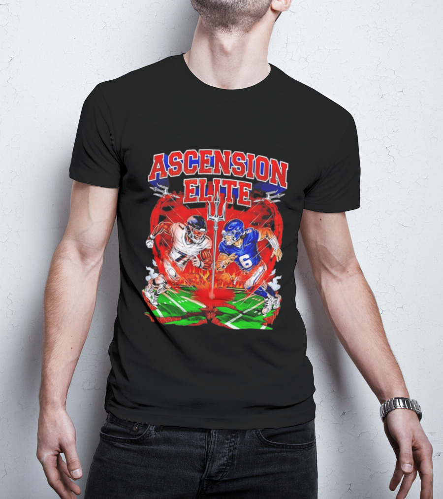 Ascension Elite Football Players Trident Fire Field Face Off T-Shirt
