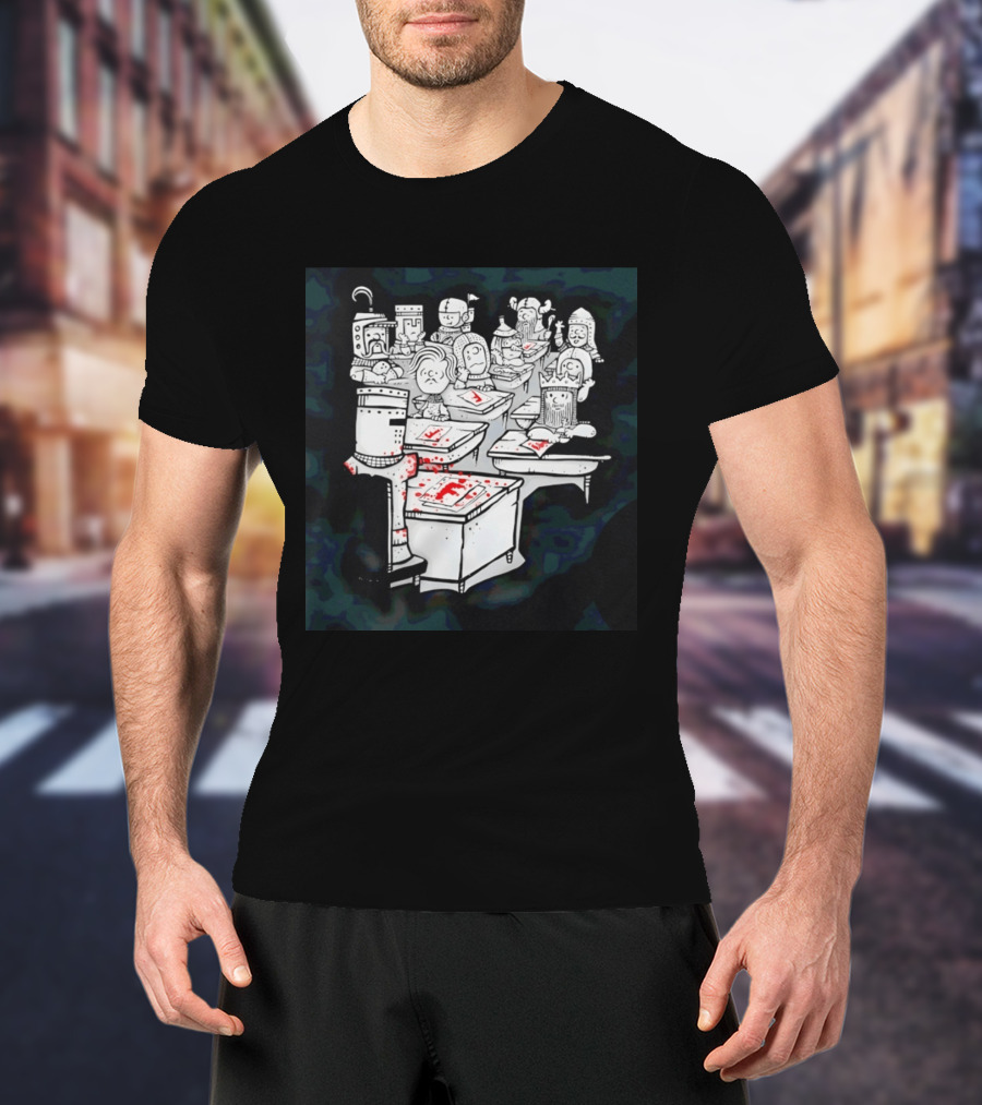 Bloody Knight Classroom Cartoon Failing Grade F T-Shirt