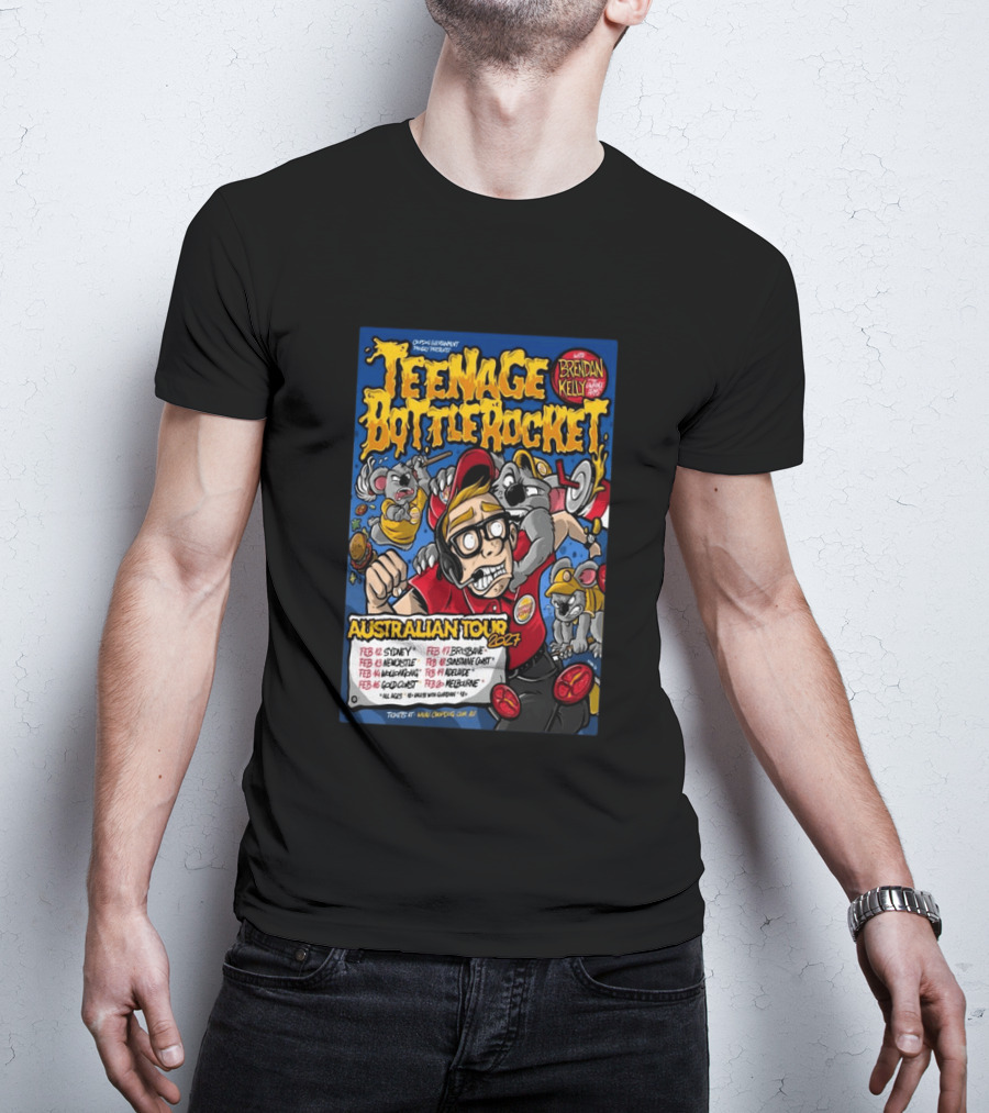 Teenage Bottle Rocket Australian Tour 2024 With Brendan Kelly Dates And Cities T-Shirt