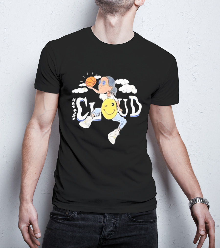 Natasha Cloud Caricature Serene Basketball Smile Clouds T-Shirt