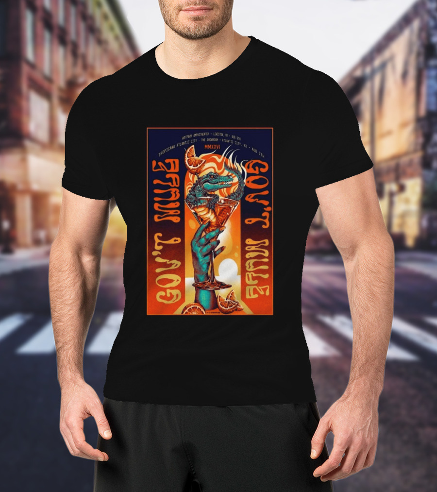 Gov't Mule Artpark Amphitheater Lewiston NY August 5 2026 Alligator Cocktail Tropicana Atlantic City August 7 MMXXVI T-Shirt