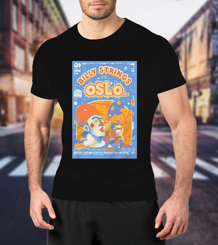 Billy Strings Live Oslo Norway 06.10 Tour Event T-Shirt