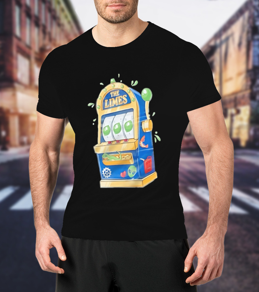 The Limes Slot Machine Gambling Casino With Aliens And Citrus T-Shirt