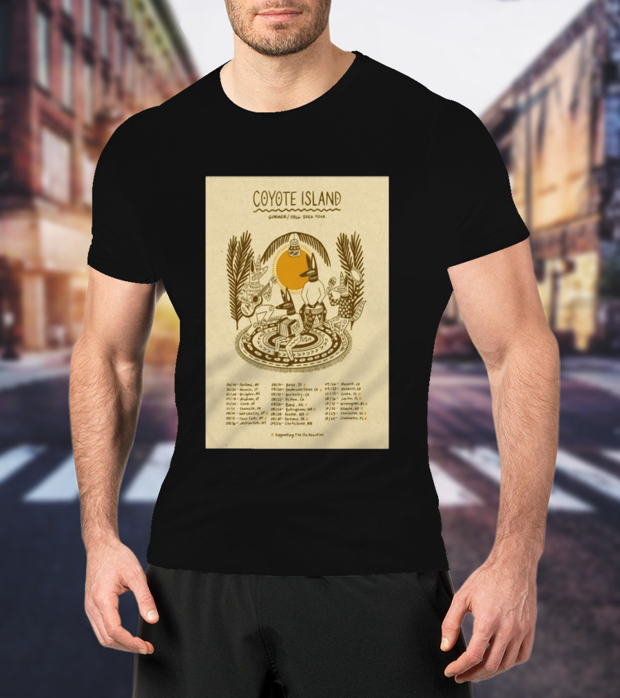 Coyote Island Summer Fall 2026 Tour Portland Boise Berkeley Petaluma T-Shirt