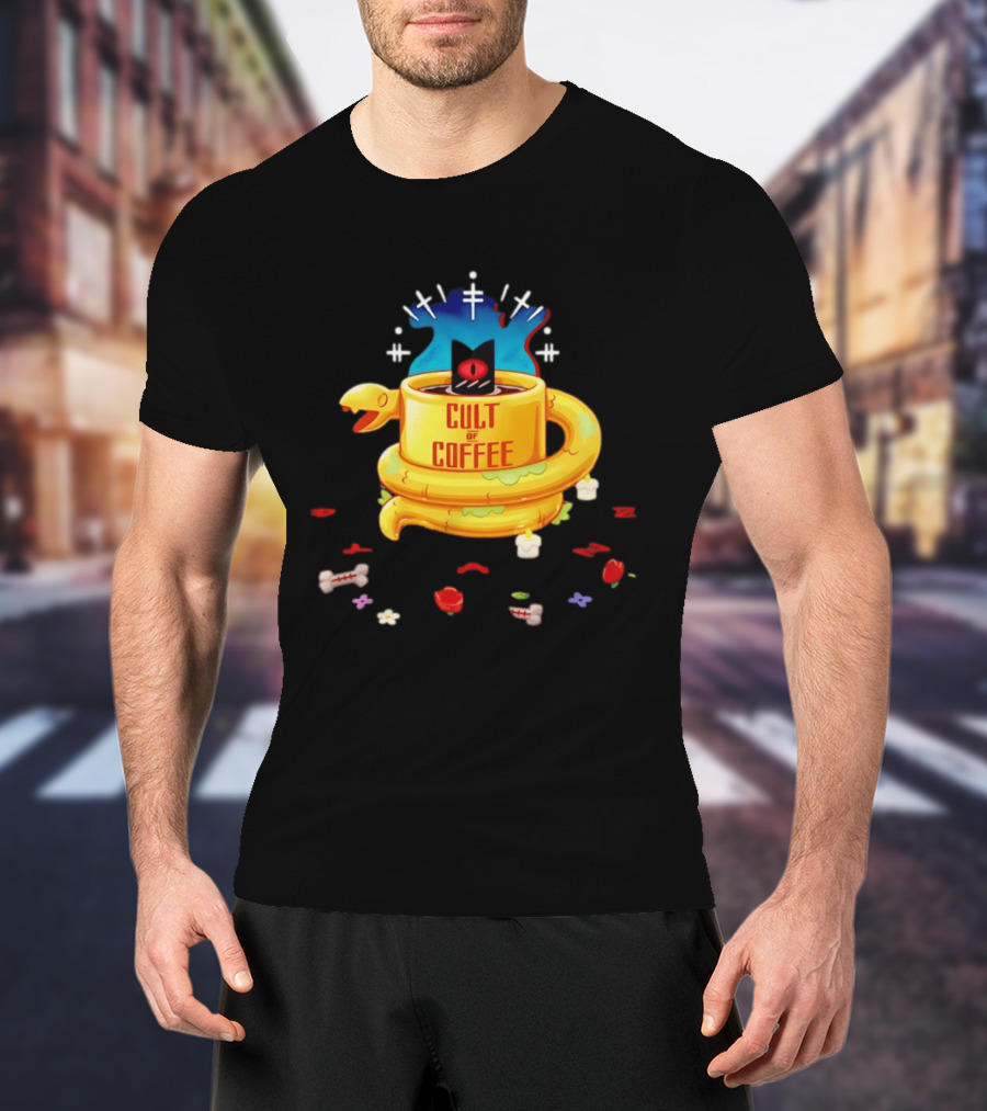 Cult Of Coffee Occult Snake Candle Witchcraft Cup T-Shirt