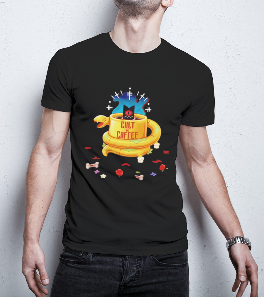 Cult Of Coffee Occult Snake Candle Witchcraft Cup T-Shirt