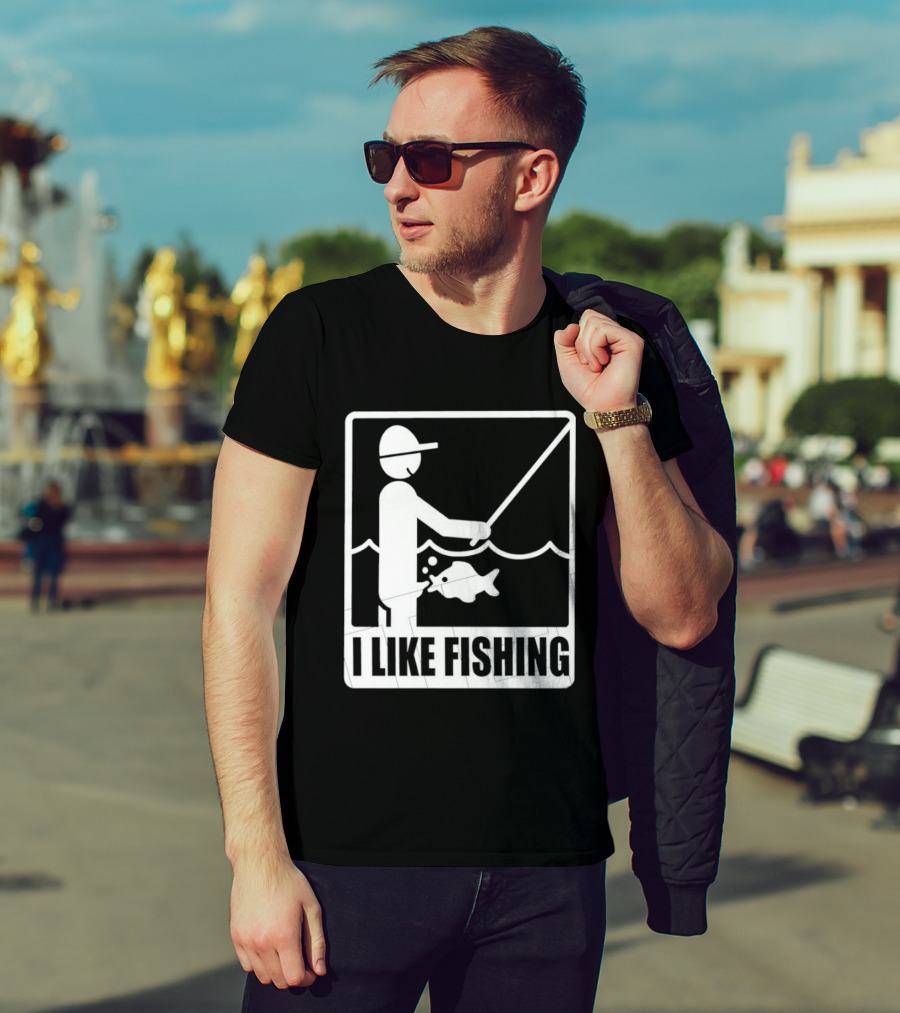 I Like Fishing Fisherman Angler Catching Fish T-Shirt