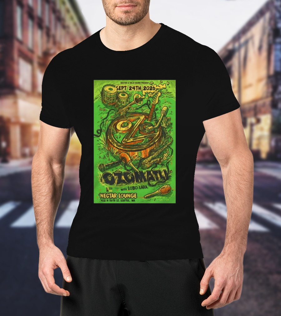 Ozomatli At Nectar Lounge Seattle With Lobo Lara September 24th 2026 T-Shirt