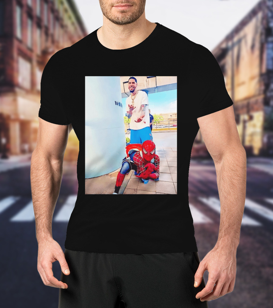 Jayson Tatum Spider Man Boston Celtics T-Shirt