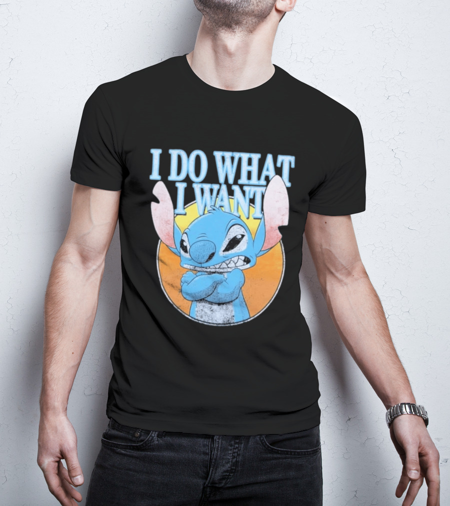 Disney Lilo And Stitch Men's Stitch I Do What I Want Vintage Look T-Shirt
