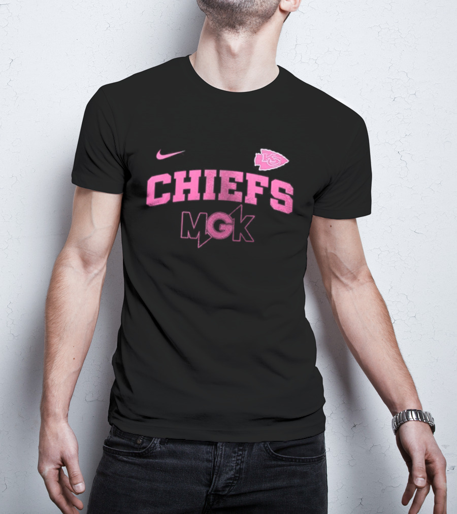 Nike Kansas City Chiefs MGK Collaboration Pink T-Shirt