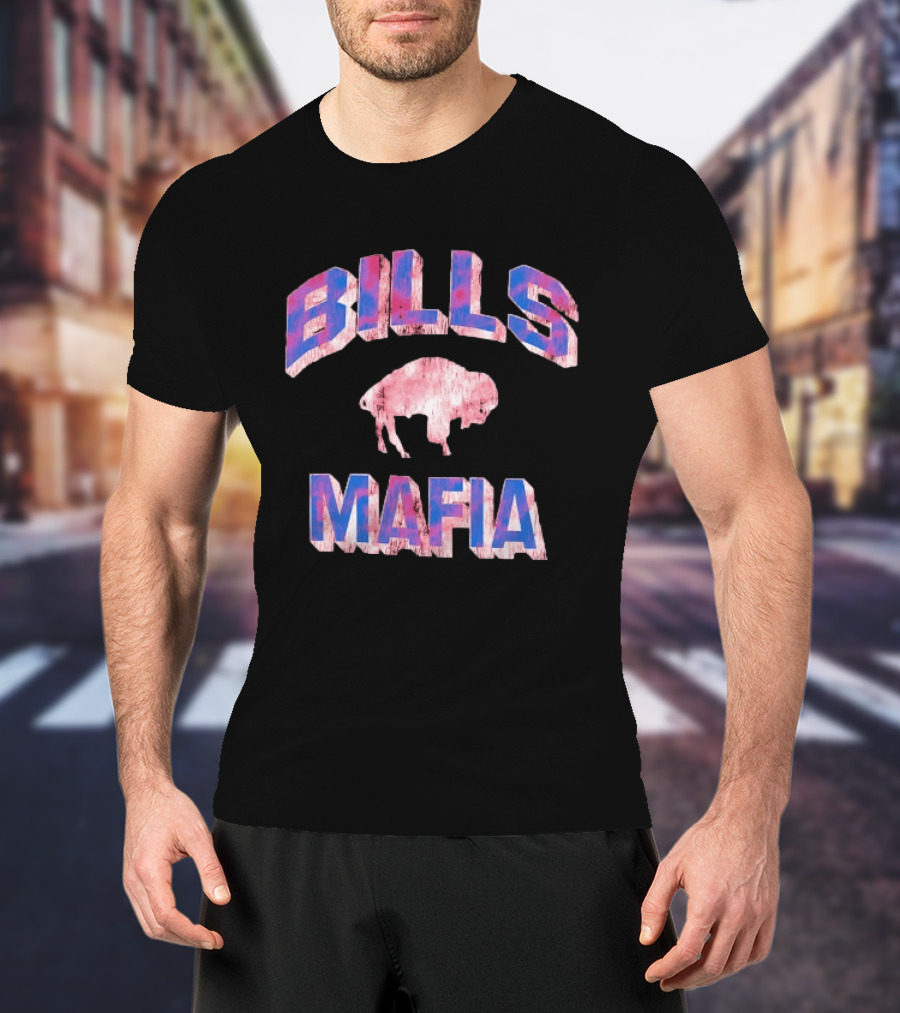 Bills Mafia Distressed Buffalo Bills Football T-Shirt