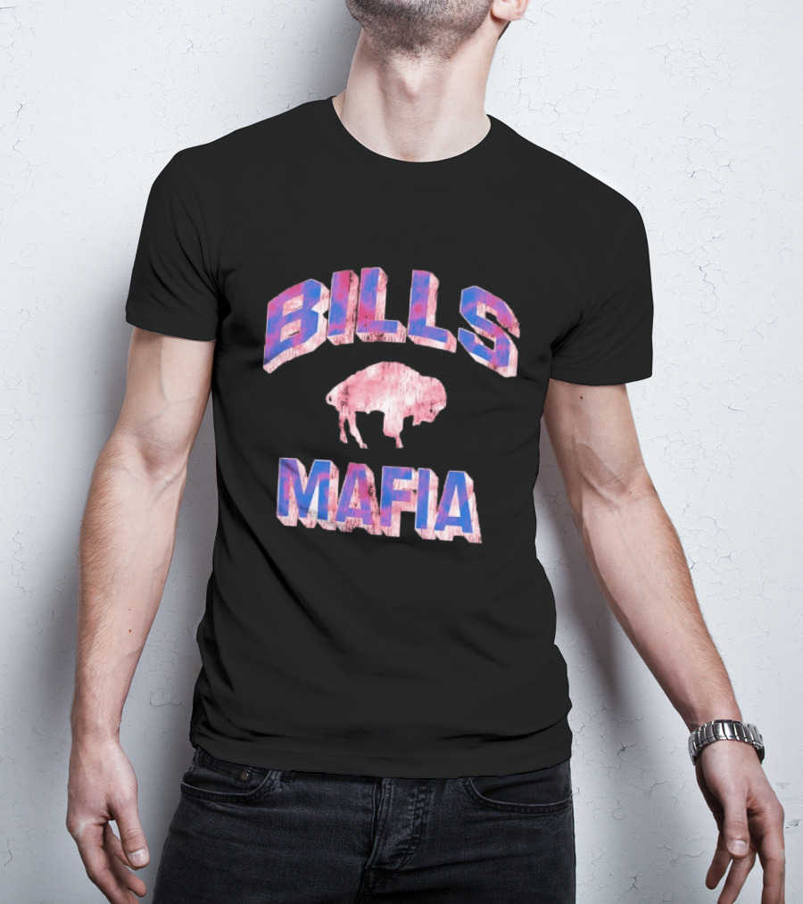Bills Mafia Distressed Buffalo Bills Football T-Shirt