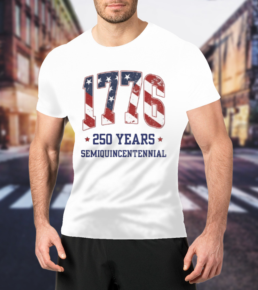 1776 250 Years Semiquincentennial American Flag Celebration T-Shirt