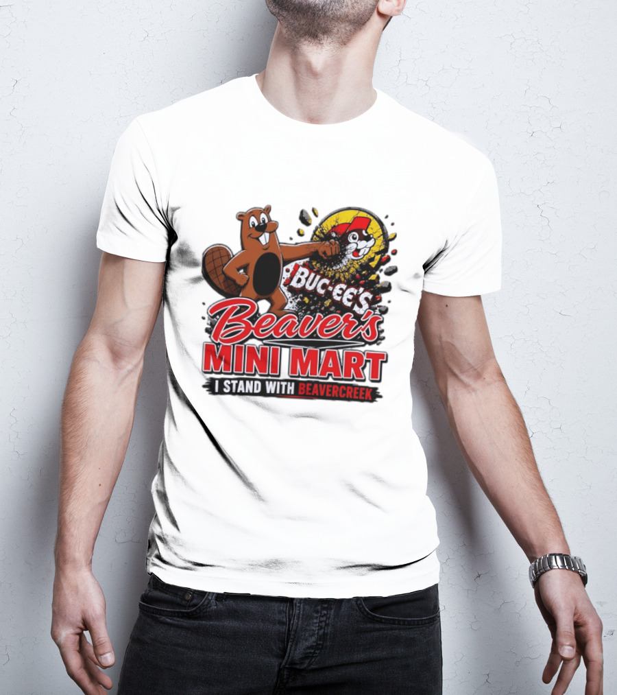 Buc Ee's Beaver's Mini Mart I Stand With Beavercreek Promotion T-Shirt