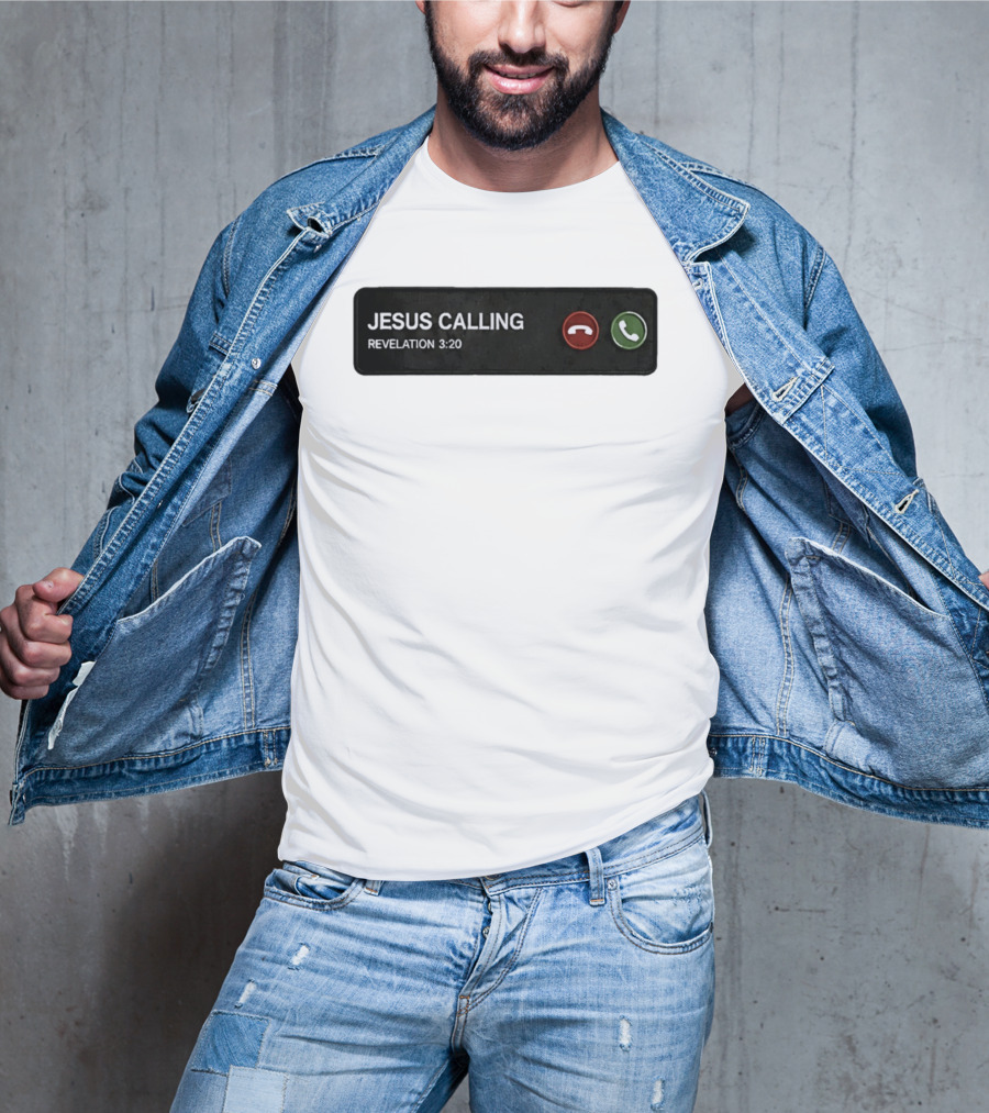 Jesus Calling Revelation 3 20 Christian Phone T-Shirt