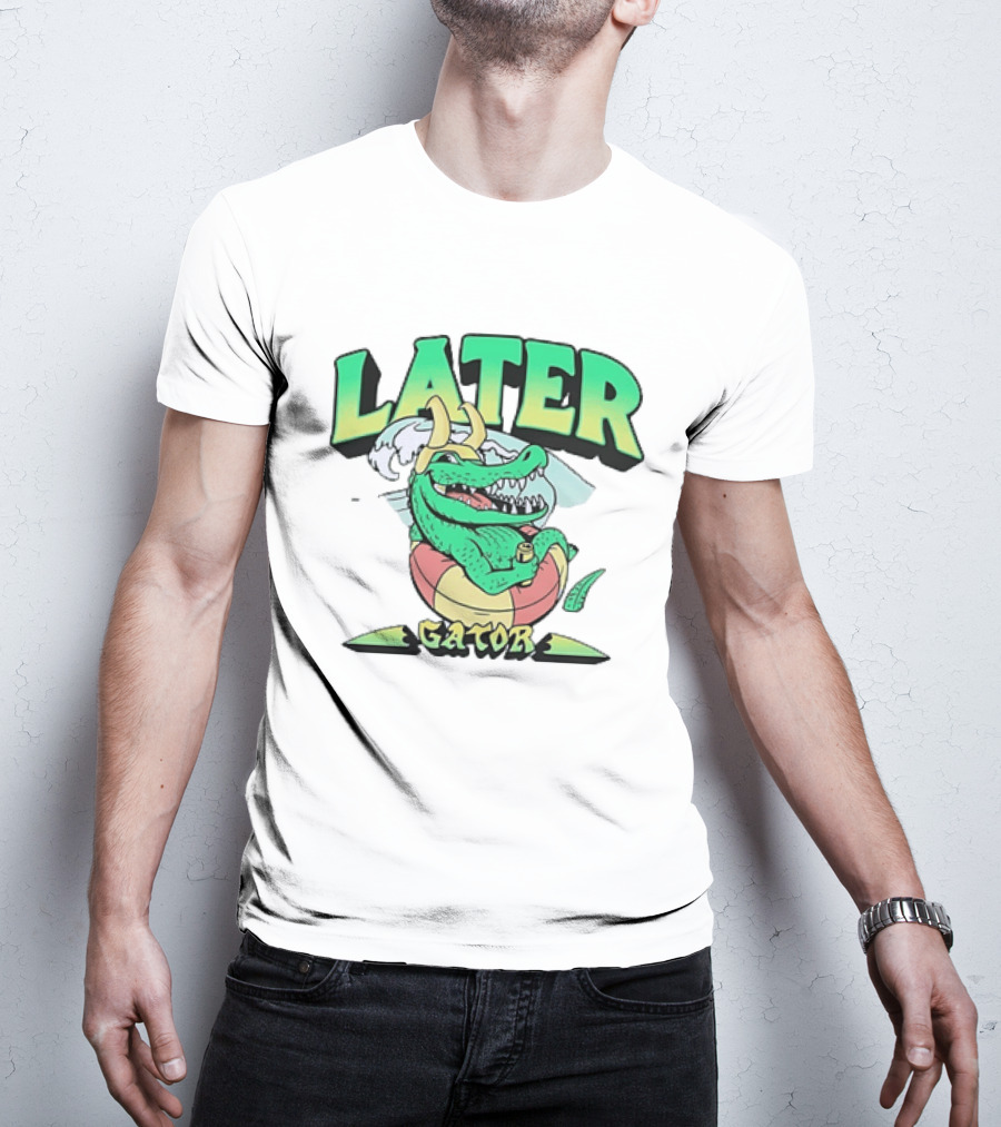 Later Gator Loki Alligator Marvel Disney Plus Floating Relaxation T-Shirt
