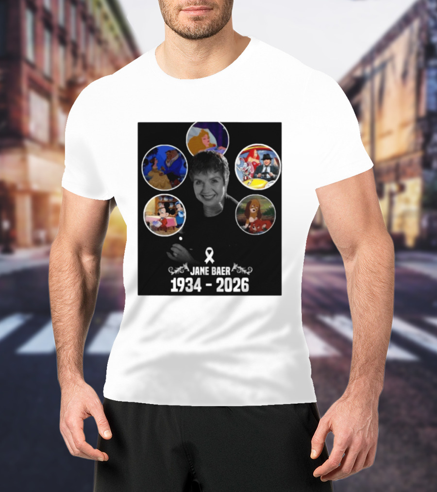 Jane Baer 1934 2026 Beauty And The Beast Sleeping Beauty Dumbo Mary Poppins Fox And The Hound Mickey Mouse T-Shirt