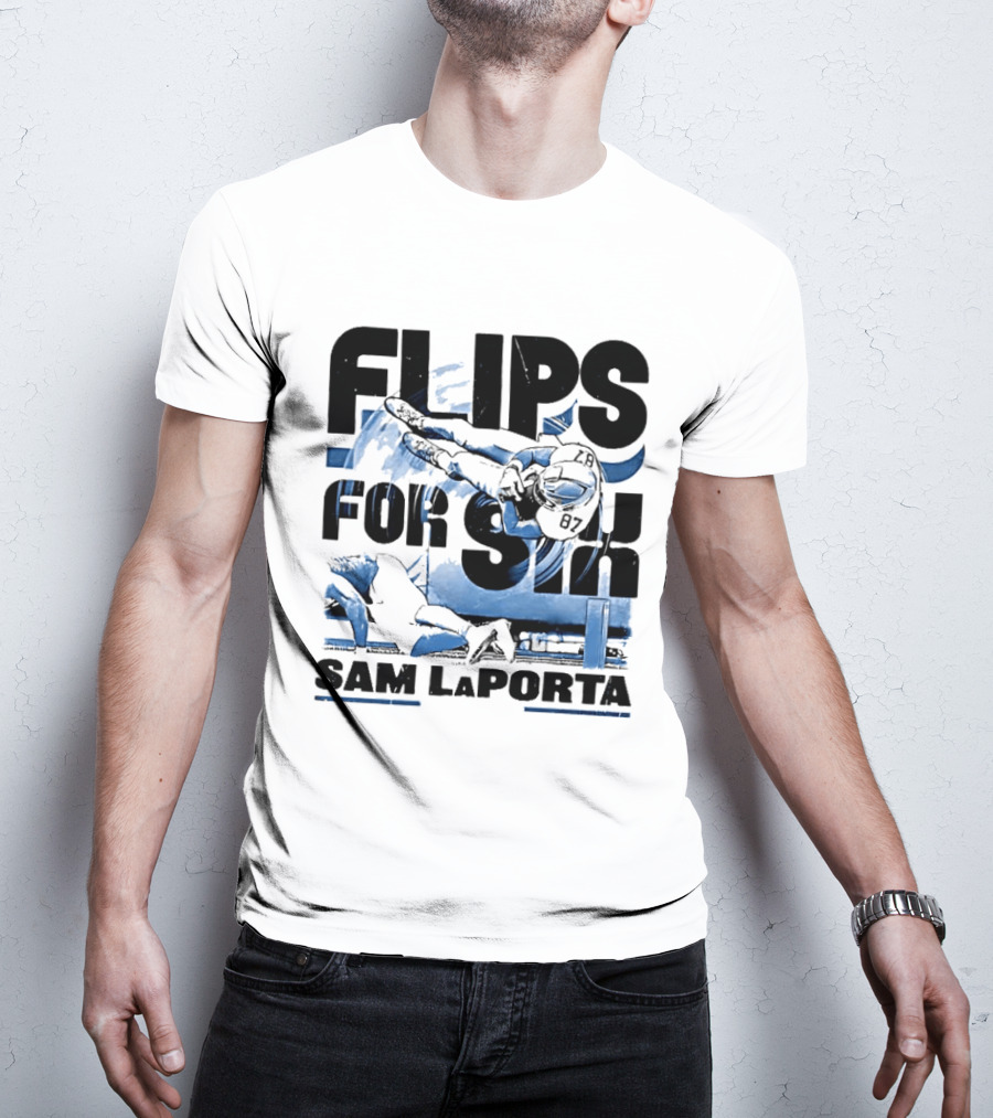 Sam Laporta Flips For Six Detroit Football T-Shirt