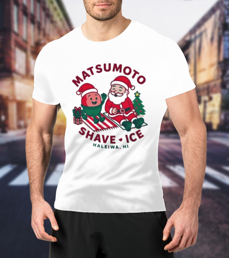 Matsumoto Shave Ice Christmas Haleiwa HI Santa Holiday 2025 T-Shirt