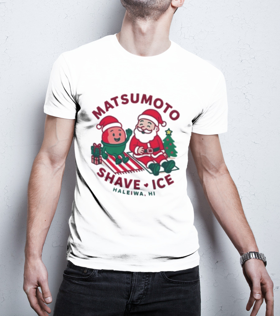 Matsumoto Shave Ice Christmas Haleiwa HI Santa Holiday 2025 T-Shirt