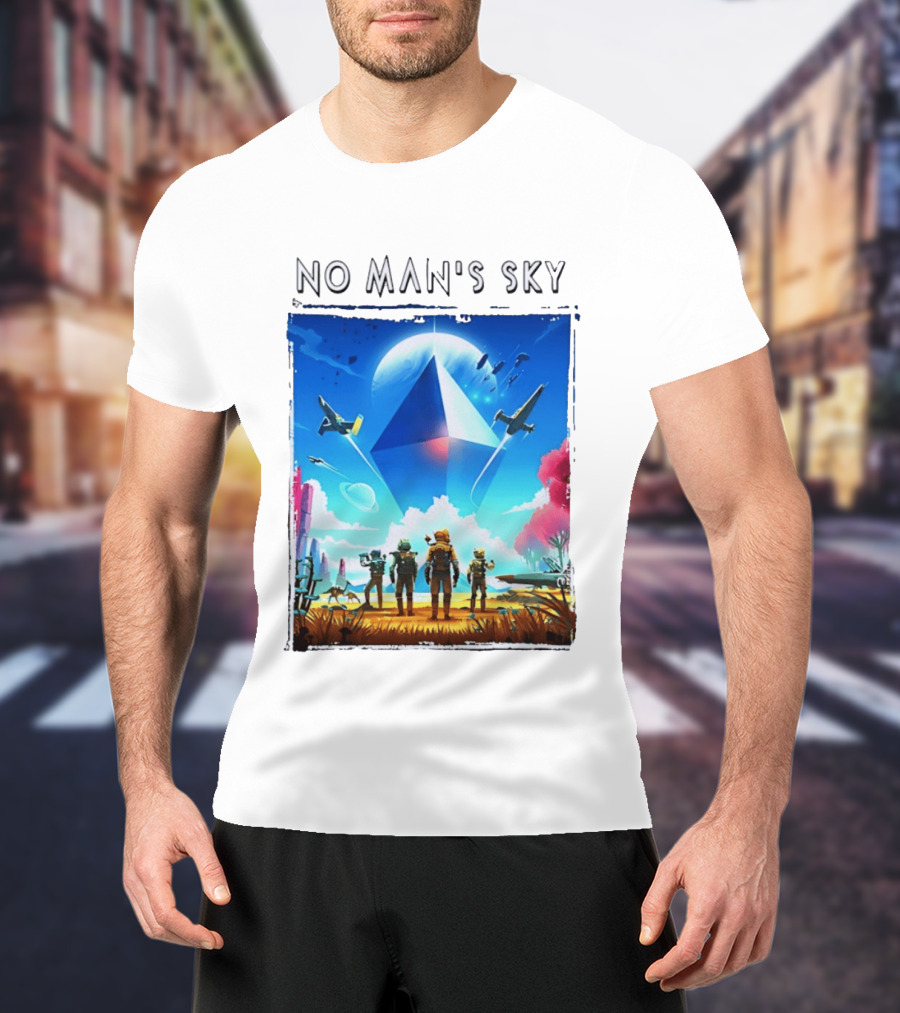 No Man's Sky Adventure With Spacecrafts And Explorers T-Shirt