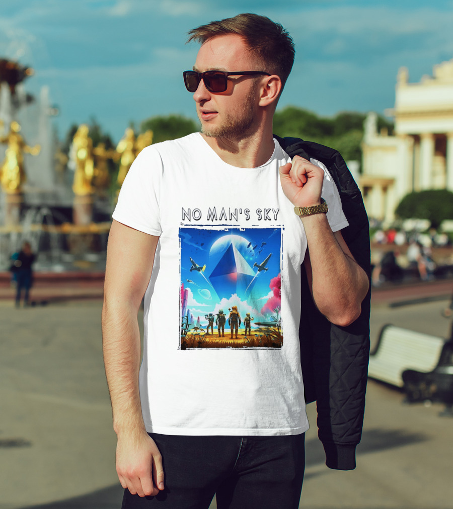 No Man's Sky Adventure With Spacecrafts And Explorers T-Shirt