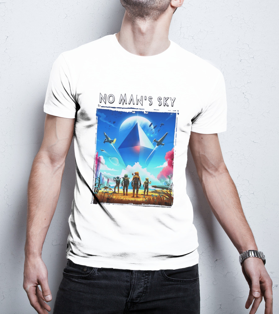 No Man's Sky Adventure With Spacecrafts And Explorers T-Shirt