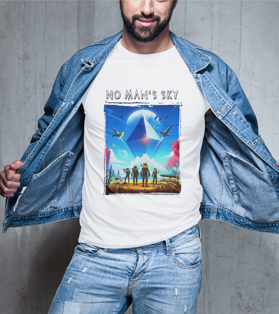 No Man's Sky Adventure With Spacecrafts And Explorers T-Shirt