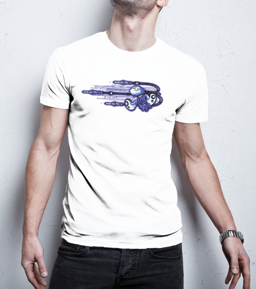 Techno Virus Digitalvirus No1 Cyber Character With Circuit T-Shirt
