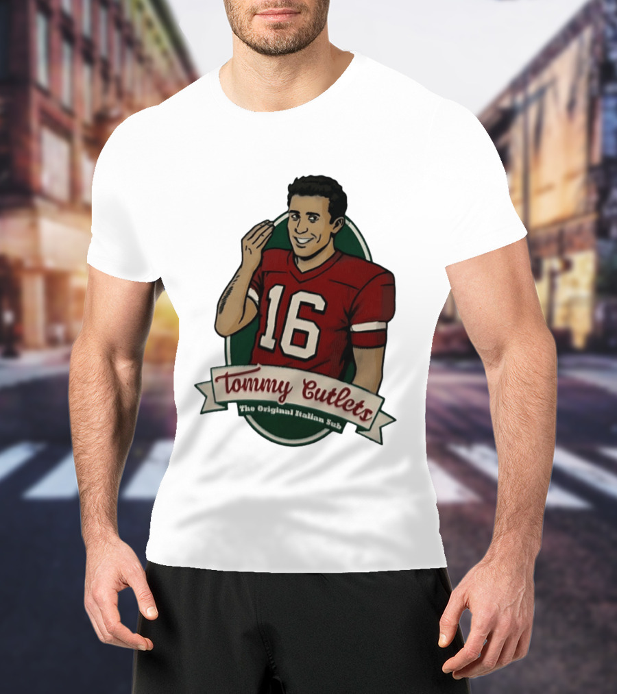 Tommy DeVito 16 Football Jersey Tommy Cutlets The Original Italian Sub T-Shirt