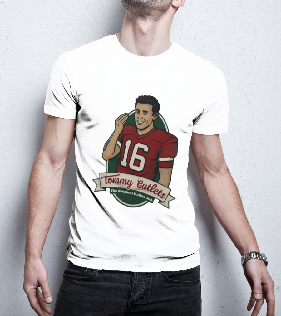 Tommy DeVito 16 Football Jersey Tommy Cutlets The Original Italian Sub T-Shirt