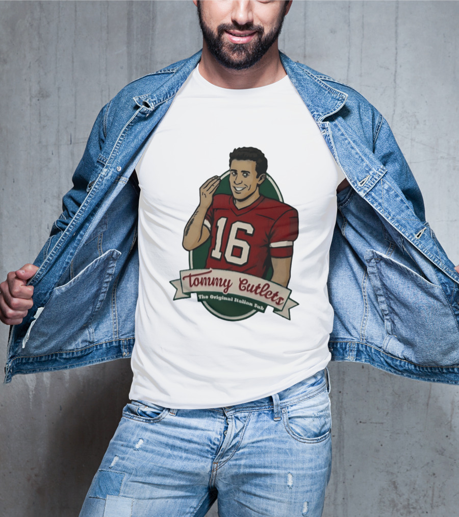 Tommy DeVito 16 Football Jersey Tommy Cutlets The Original Italian Sub T-Shirt