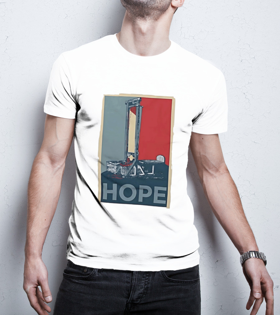 Hope Guillotine Vintage Style Political Icon Concept T-Shirt