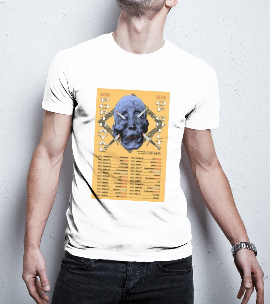 Portrayal Of Guilt Europe Tour 2025 Featuring Deafheaven Dates And Locations T-Shirt