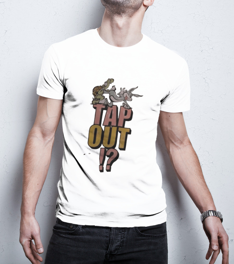 Turtle And Rabbit Tap Out Wrestling Match Showdown T-Shirt