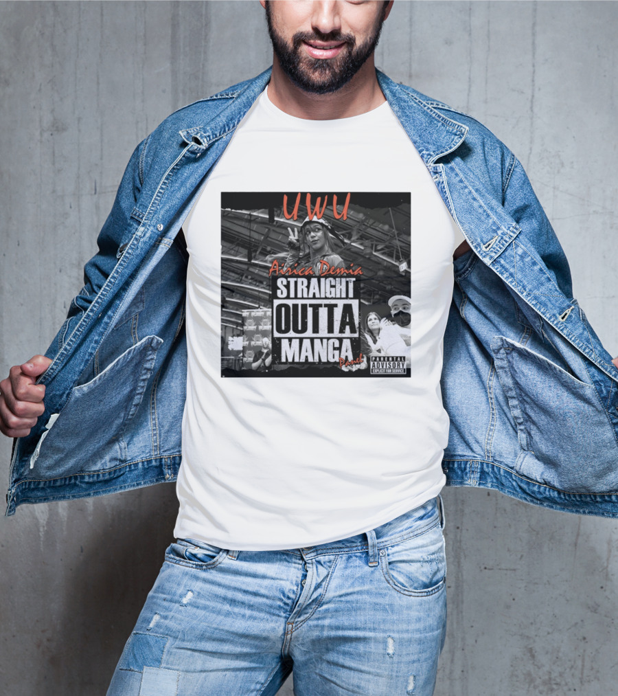 UWU Airica Demia Straight Outta Manga Panel Parental Explicit Fan Service T-Shirt