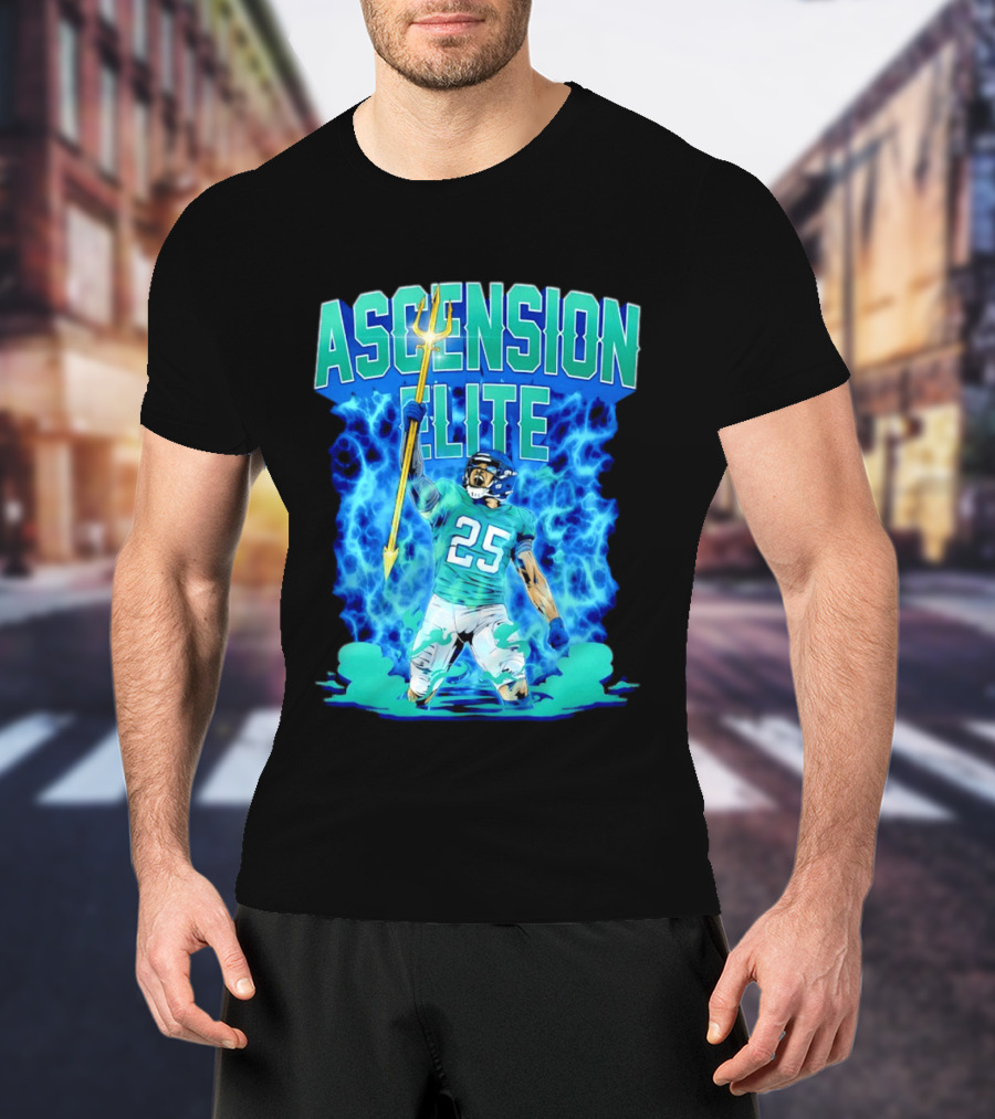Ascension Elite 25 Football Player Trident Lightning Energy T-Shirt
