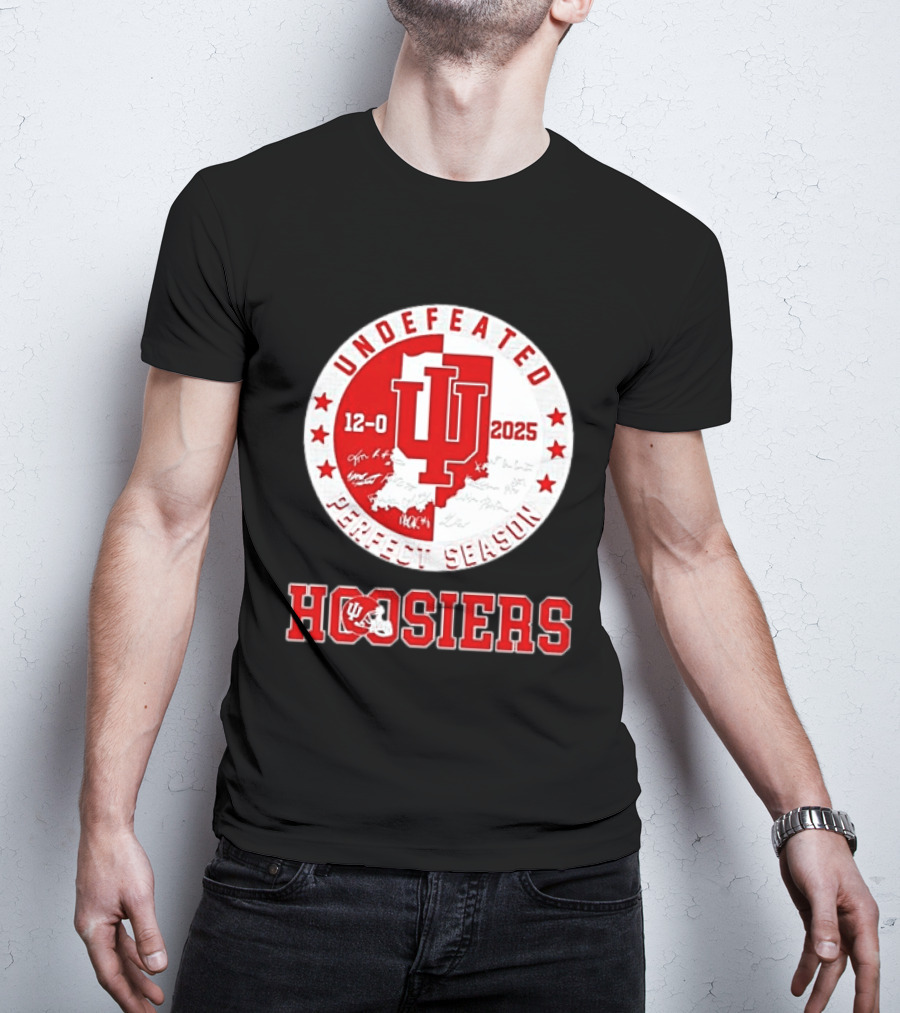 Indiana Hoosiers 12 0 Undefeated 2025 Perfect Season T-Shirt